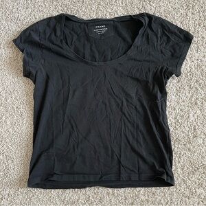 Frame Le High Rise Scoop Short Sleeve Tee T Shirt